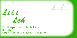 lili leh business card